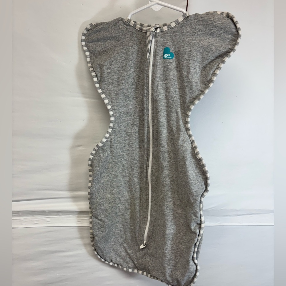Love to dream Gray Striped-Trim Swaddle Sleep Sack